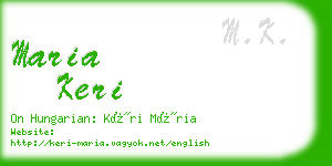 maria keri business card